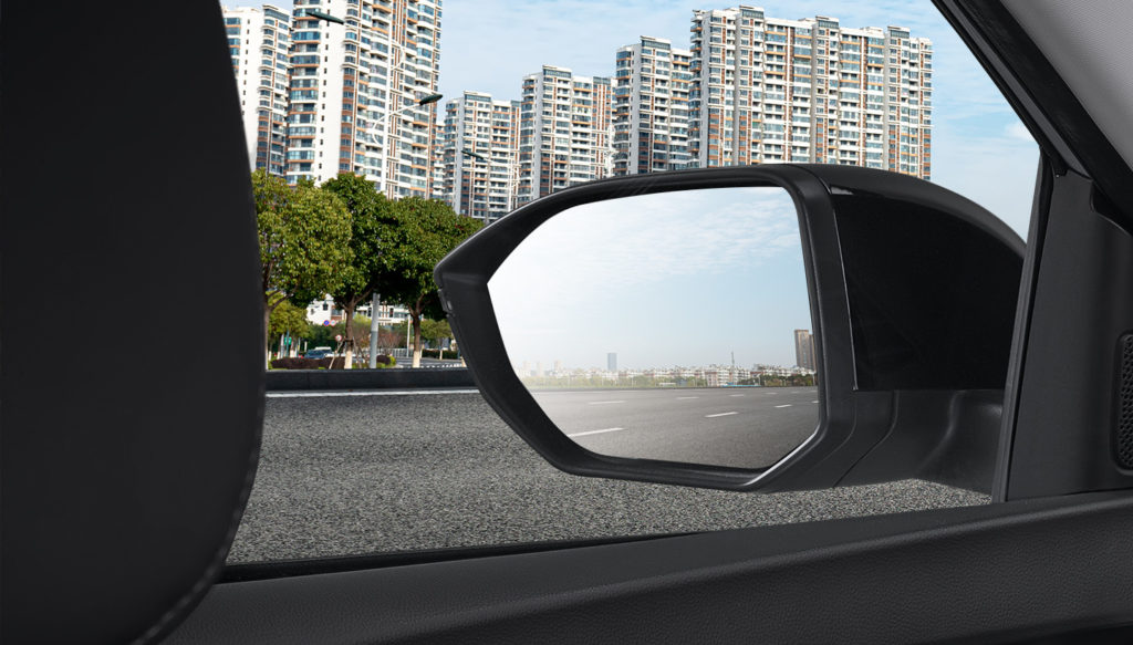 Rear View Mirror Cover With Surround View 360 Degrees Camera A Camera  System On Right Side Mirror On Car To Help Drivers Can See A Blind Spot  Area Parking Assistance Technology And