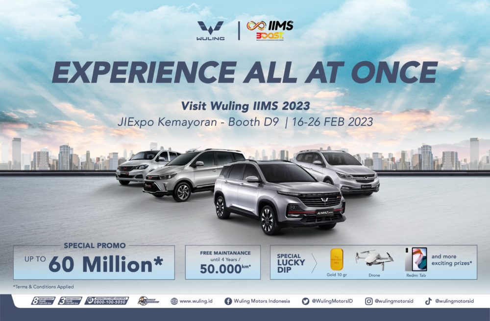 Wuling Motors menawarkan berbagai macam program menarik untuk pengunjung yang melakukan transaksi selama periode IIMS 2023 1000x656
