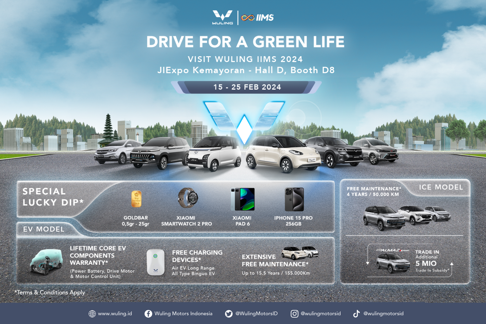 Image Wuling Bawa Semangat ‘Drive For A Green Life’ Melalui Lini Produk dan Promo di IIMS 2024