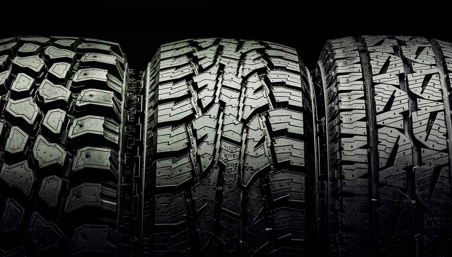 Image Types of Car Tire Treads and Their Functions
