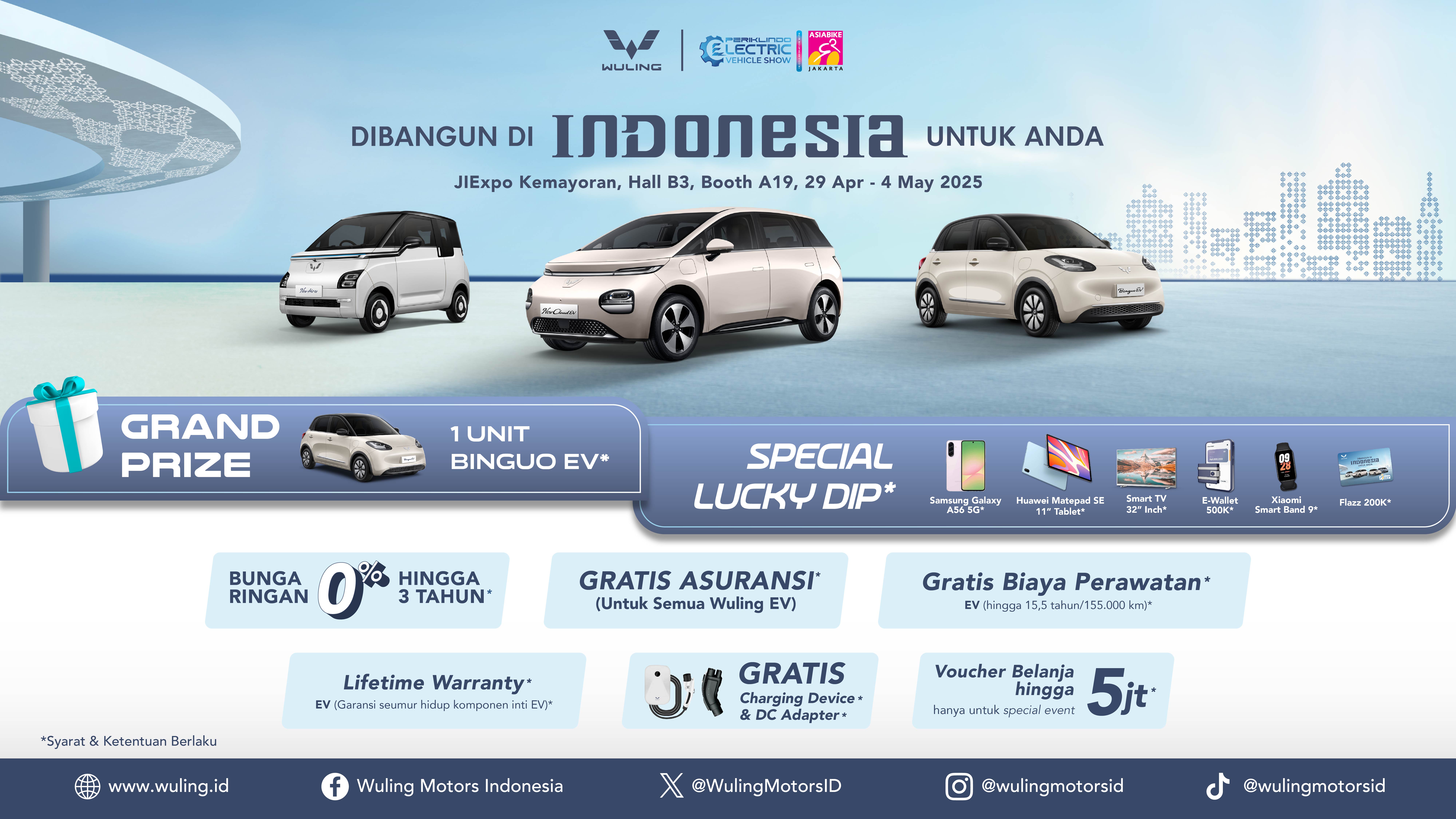 Image Wuling Hadirkan Beragam Promo Menarik dan Lini Mobil Listrik Secara Lengkap di PEVS 2025