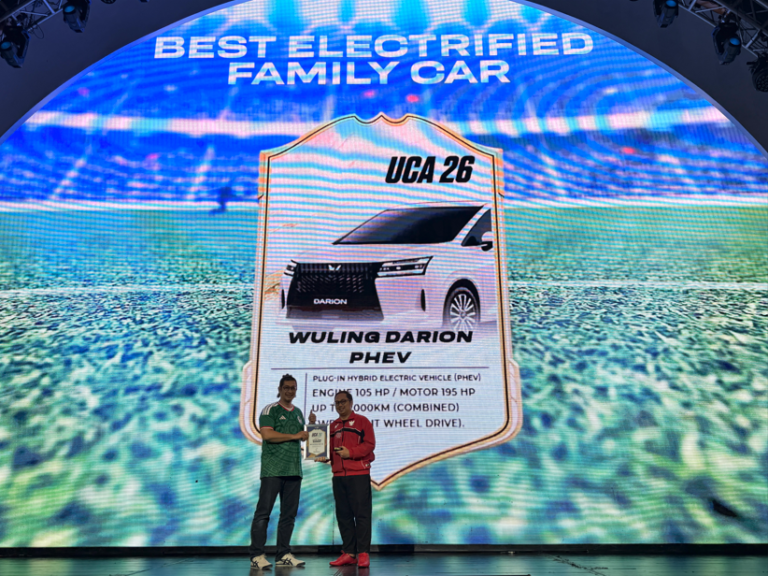 Image Wuling Darion Raih Penghargaan ‘Best Electrified Family Car’ di Uzone Choice Award 2026
