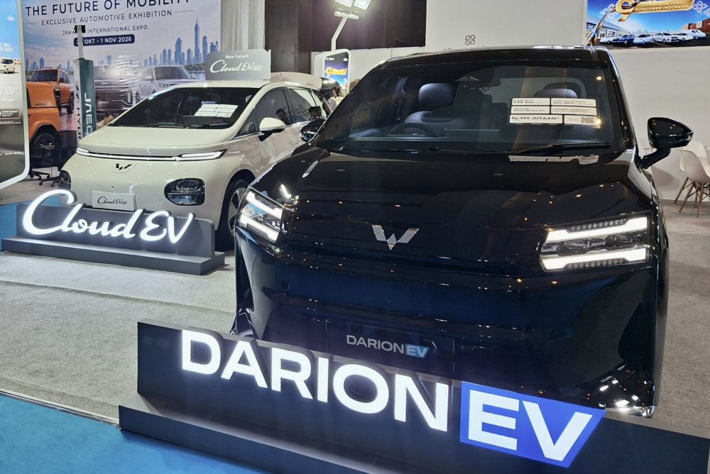 Pada ajang ini Wuling membawa city car EVnya yaitu Aira ev dan SUV 7 seater yaitu Eksion EV 1000x666